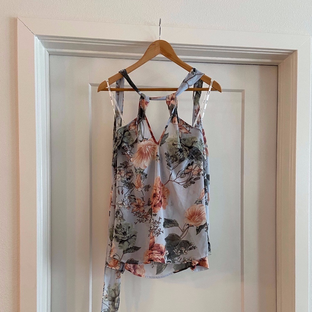NWT Bardot Blouse in Pretty Blue & Florals